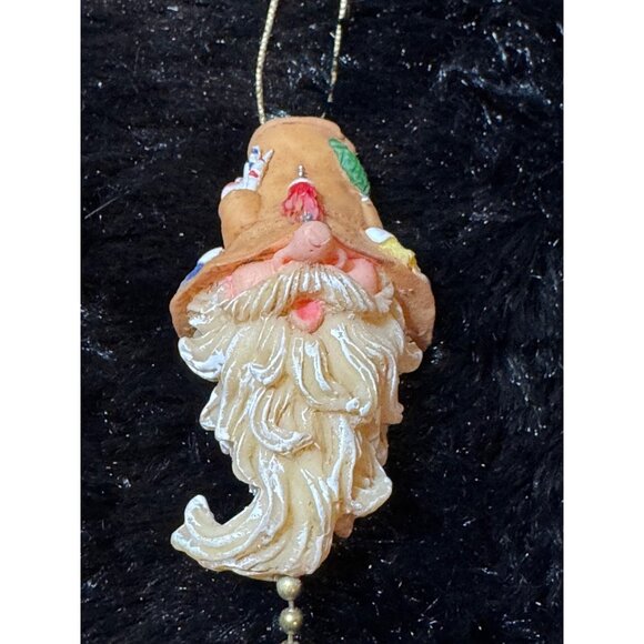 Ganz Fishing Gnome Christmas Ornaments Set Of 2 With Beads & Starfish Accents - Picture 2 of 9